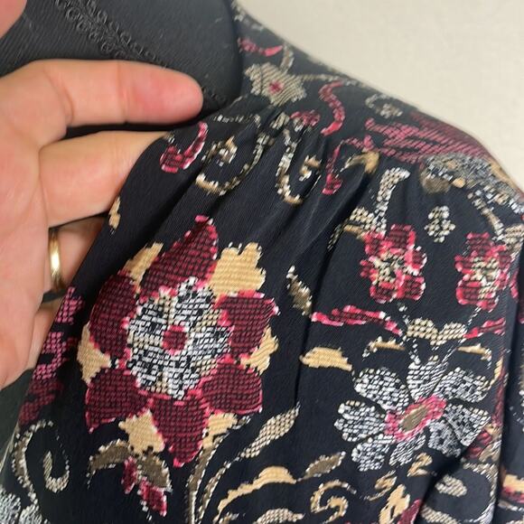 Charter Club surplice wrap floral tunic women’s XL - Picture 2 of 13